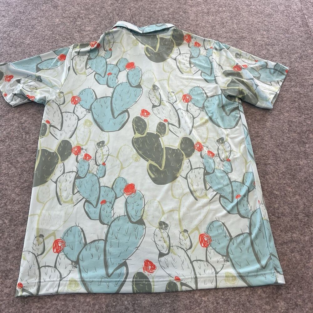 Raised by Coyotes Men’s Golf Polo Nopalitos Print Size M - Picture 6 of 7